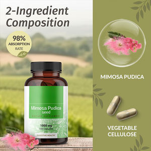 Capsules de graines de <span class=keywords><strong>Mimosa</strong></span> Pudica en marque privée OEM, soutien immunitaire à base de plantes, complément alimentaire de qualité alimentaire pour adultes - Product Image 4