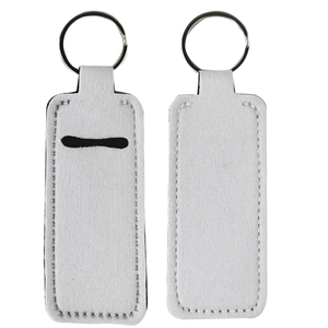ที่ใส่ลิปบาล์ม Neoprene สีขาวว่างเปล่าที่ใส่ลิปบาล์มพวงกุญแจสำหรับการระเหิด - Product Image 3