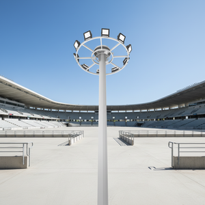 LECUSO 30M 35M 40M Professional Stadium High Mast <b>Light</b> <b>Pole</b> Lighting System Hot Dip Galvanized Surface 10-Year Warranty for - Product Image 1