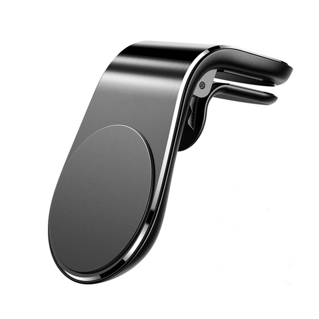 Magnetic Car Dashboard Phone Holder for GPS L Shape Stand for Phone Strong Magnet Metal Car Mount Air Vent Clip Phone Holder