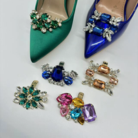 Accessoire de mariage de luxe fait à la main DIY talons de chaussures en cristal amovibles Clips de strass en diamant chaussures supérieures décoration boucle Clip