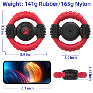 KINYU çevre dostu su geçirmez köpek çiğnemek oyuncak gıcırtılı diş çıkarma oyuncak doğal kauçuk naylon özelleştirilebilir direksiyon karton - Product Image 2