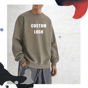 เสื้อสเวตเตอร์คอกลมของผู้ชายเสื้อสเวตเตอร์คอกลมพิมพ์ลายปักโลโก้ได้ตามต้องการเป็นมิตรต่อสิ่งแวดล้อมป้องกันริ้วรอย - Product Image 2