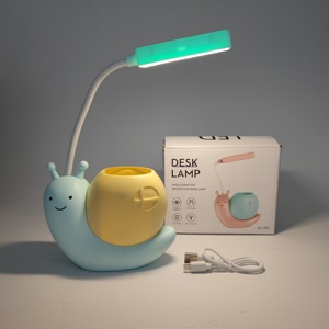 Đèn Trẻ Em Dễ Thương Với Giá Đỡ Bút Đèn Bàn LED Cho Trẻ Em Đèn Bàn Học Sinh Học Tập Sạc USB Hình Ốc Sên Có Cổ Điều Chỉnh Được - Product Image 2