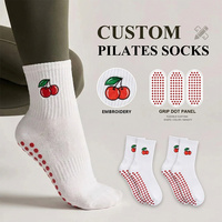 BiLu Pilates Grip Socks Anti Slip Yoga Socks for Women Non Skid Barre Fitness Studio Socks