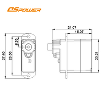 Servomoteur à engrenages métalliques 4,3 g, servomoteur pour hélicoptère RC, robot de bureau, mini servomoteur à couple élevé 0,65 kg, micro servomoteur