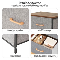 Table de chevet moderne en tissu non tissé, meuble de rangement, petite étagère de salon, table d'appoint de canapé
