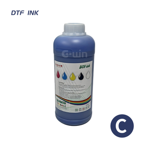 Consommables pour imprimantes : Kit d'encre DTF 1000 ml (CMYK et blanc) à base de colorants pour recharge de cartouches d'imprimante, compatible - Product Image 2