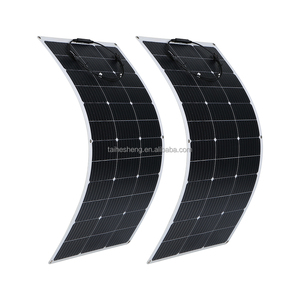 Panel Solar Monocristalino <span class=keywords><strong>Flexible</strong></span> de Silicona para Campamento, Caravana, Vehículo, Balcón, Velero, Yate, <span class=keywords><strong>Entrega</strong></span> Rápida - Product Image 1