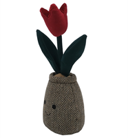 Poupée en peluche douce de 25cm, Simulation réaliste, plante en pot verte créative, tulipe, fleurs, jouets en peluche, vente en gros