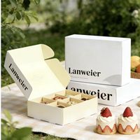 Scatola Regalo per Profumo di Lusso Personalizzata Lanweier, Riciclabile e Resistente, con Design a Conchiglia, Logo Stampato a Caldo, Manico e Fiocco in Nastro