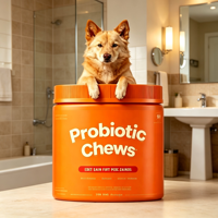 OEM ODM Probiotiques pour chiens sous forme de friandises moelleuses, favorisent la santé intestinale, soulagent la diarrhée pour toutes les races de chiens