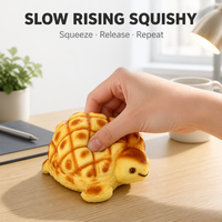 Jouet Squishy à Remontée Lente, Motif Tortue et Pain, Coque de Tortue Mignonne, Anti-Stress, Cadeau Nouveauté