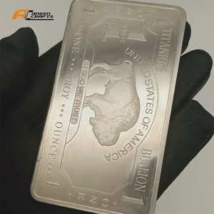 Personalizado 1oz Pureza 99.9% Animal <span class=keywords><strong>Buffalo</strong></span> Una onza troy Barra de titanio para uso escolar Pantalla Ventas al por mayor - Product Image 5
