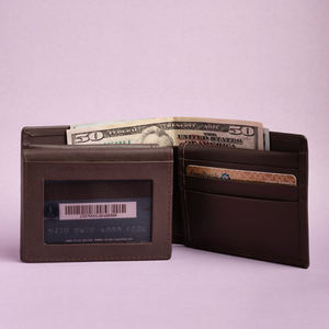 Cartera de Cuero de Color Sólido para Hombre al por Mayor OEM en Pakistán, Nuevo Diseño con Cierre Abierto y Patrón de Hilo Corto - Product Image 3