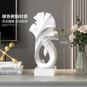 ห้องรับแขก<span class=keywords><strong>ปลา</strong></span>คาร์พปลา<span class=keywords><strong>ครา</strong></span><span class=keywords><strong>ฟ</strong></span>สไตล์จีนงานฝีมือเรซิ่นสำหรับตกแต่งบ้าน - Product Image 3