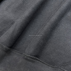 Sun Faded Distressed French Terry Double Zipper Hoodie Mens Custom Heavyweight Acid Wash Rhinestone Zip up Hoodie Fabricants - Product Image 5