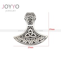 Collier pendentif JoYyo pour homme, style rétro viking, en acier inoxydable, marteau nordique classique, chaîne tendance punk pour soirée