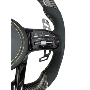 Volant en fibre de carbone Akantra, adapté aux modèles Mercedes-Benz de 2010 à <span class=keywords><strong>2022</strong></span>, équipé de palettes de changement de vitesse magnétiques - Product Image 4