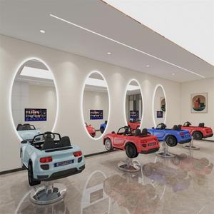 Espejo de Pared con Estación de Planchado Integrada para Salón de Belleza y Barbería, con Iluminación Interna, Estilo Moderno y Lujoso - Product Image 1