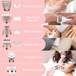 เครื่องโกนหนวดไฟฟ้า 6 in 1 สำหรับผู้หญิง เครื่องโกนขนขา แขน รักแร้ บิกินี่ ชาร์จ USB ได้ ใช้ได้ทั้งแบบเปียกและแห้ง ไร้สาย สำหรับผู้หญิง - Product Image 3