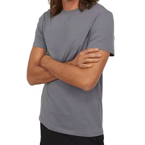 T-shirts de sport 100% coton personnalisables en tissu tricoté respirant à séchage rapide T-shirts de sport et de fitness de base en vrac - Product Image 3