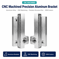 Bloc de positionnement en L à étages en alliage d'aluminium usiné CNC sur mesure avec trous fraisé pour l'automatisation