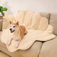Couverture décorative 3D en forme de feuille pour animaux de compagnie, coussin, couverture pour chat et chien, refroidissement doux et lavable, pour lit et canapé pour chien