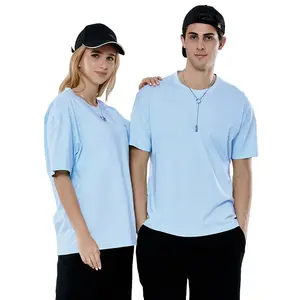 新しい高品質240gヘビーソリッドカラーコットンメンズカスタムTシャツ刺Embroideryロゴラウンドネック半袖メンズシャツ