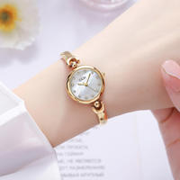 Montre GEDI 1156 pour femmes, petite montre à bracelet pour femmes, cadran rond doré, étanche, quartz
