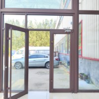 Puerta Comercial de Aluminio para Exteriores de Edificios, Tiendas y Restaurantes KFC, Puerta de Entrada para Casa