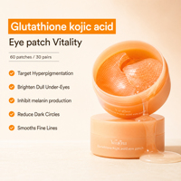 Masque pour les yeux au curcuma OEM/ODM, 30 paires, patchs jetables à la niacinamide, soulage les poches sous les yeux, atténue les cernes et les ridules.