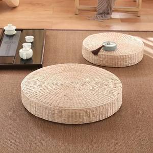 Handmade Natural Woven Meditation Mat Cattail Fiber <b>Round</b> <b>Cushion</b> For Living Room Bedroom Study Outdoor Balcony - Product Image 4