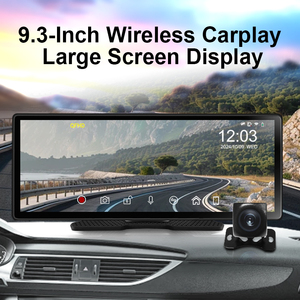 Pantalla Táctil Inalámbrica Portátil de <span class=keywords><strong>9.3</strong></span> Pulgadas para Coche, Soporte para Montaje en el Tablero Delantero y Trasero, Pantalla Multimedia para Coche, Compatible con Carplay, <span class=keywords><strong>Android</strong></span> <span class=keywords><strong>Auto</strong></span>, FM - Product Image 2