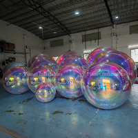 Boule Miroir en PVC Irisée Grande et Brillante À Vendre Chaudement Ballons Irisés Géants pour Décoration