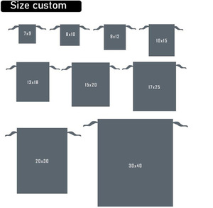Eko dostu saten hediye keseleri kozmetik makyaj toz torbası giyim mayo giyim büzgülü torba özel Logo - Product Image 6