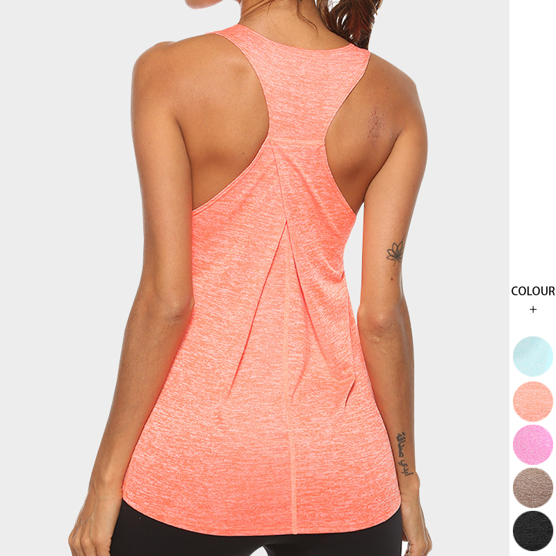 Summer Gym Quick Dry Yoga Vest Women Sports Sleeveless Top Loose Comfortable Yoga Sport Vest Training