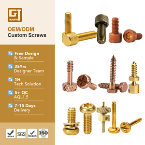 Metric Copper Hex Head Hexagon <strong>Screw</strong> Custom Knurled Thumb Shoulder Torx Phillips Pan Thin Flat Head Brass Self-tapping <strong>Screws</strong> - Product Image 1