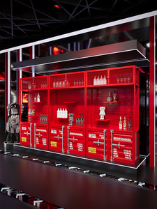 Gabinete de vino hecho a mano, estante de vidrio de exhibición comercial para Lego, gabinete de exhibición, contenedor de viento Industrial, producto artesanal de Metal - Product Image 3