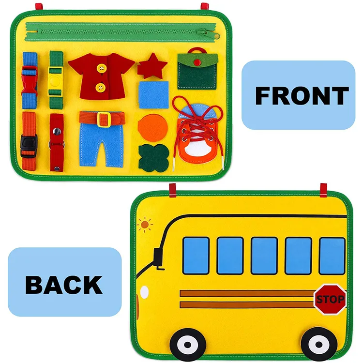 Kinderen Bezig Board School Bus Stijl Activiteit Board Autisme Speelgoed Montessori Sensory Speelgoed Voor Voorschoolse