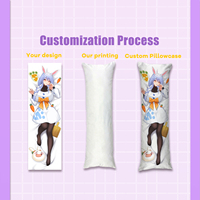 Housse de coussin anime en tricot 2 voies, taille personnalisée, production en gros, fabricant de housses de coussin Dakimakura, housse de coussin