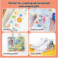 Marqueurs textiles à encre à base d'eau, peinture textile, peinture graffiti, aquarelle, marqueur artistique non toxique pour tissu avec logo personnalisé