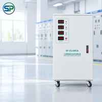Stabilisateur de tension triphasé 380V 40kVA, régulateur de puissance automatique avec contrôle intelligent par MCU et correction de phase