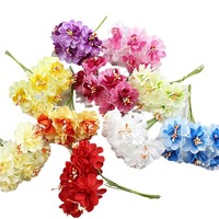 Fleurs artificielles en soie bicolores Jade Horizon SD9004, fausses fleurs de pommier, accessoires pour cheveux faits à la main, matériaux décoratifs pour mariages