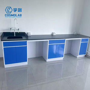 Meja Kerja Laboratorium Berkualitas Tinggi, Terlaris, Model Lantai, Stasiun Kerja, Full Steel, Meja Dinding Laboratorium - Product Image 1