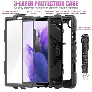 Correa de hombro y soporte giratorio 360 °, funda protectora de pantalla para <span class=keywords><strong>Samsung</strong></span> <span class=keywords><strong>Galaxy</strong></span> <span class=keywords><strong>Tab</strong></span> <span class=keywords><strong>A7</strong></span> <span class=keywords><strong>lite</strong></span>, 8,7 pulgadas, <span class=keywords><strong>T220</strong></span> T225 universal - Product Image 3