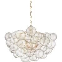 Lámpara de araña moderna de lujo con 6 luces, bola de cristal, iluminación decorativa, accesorio colgante para sala de estar, Base de bombilla E12