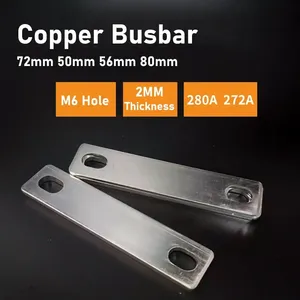 נחושת m6 אוטובוס בר סוללה נחושת m6 בלוקים 72 מ "מ 50 מ" מ 56 מ "מ 80 מ" מ מרחק חור של 300a 100ah 280ah 310ah - Product Image 2