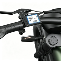 Vélo électrique à pneus larges de qualité supérieure, cadre en acier à haute teneur en carbone de 16 pouces, batterie amovible, finition effet glace craquelée, vélo électrique de banlieue pour adultes