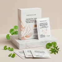 Masque exfoliant pour les pieds à base de probiotiques fermentés AHA, exfoliant organique, chaussettes exfoliantes, logo personnalisé OEM, soins des pieds, bottes exfoliantes